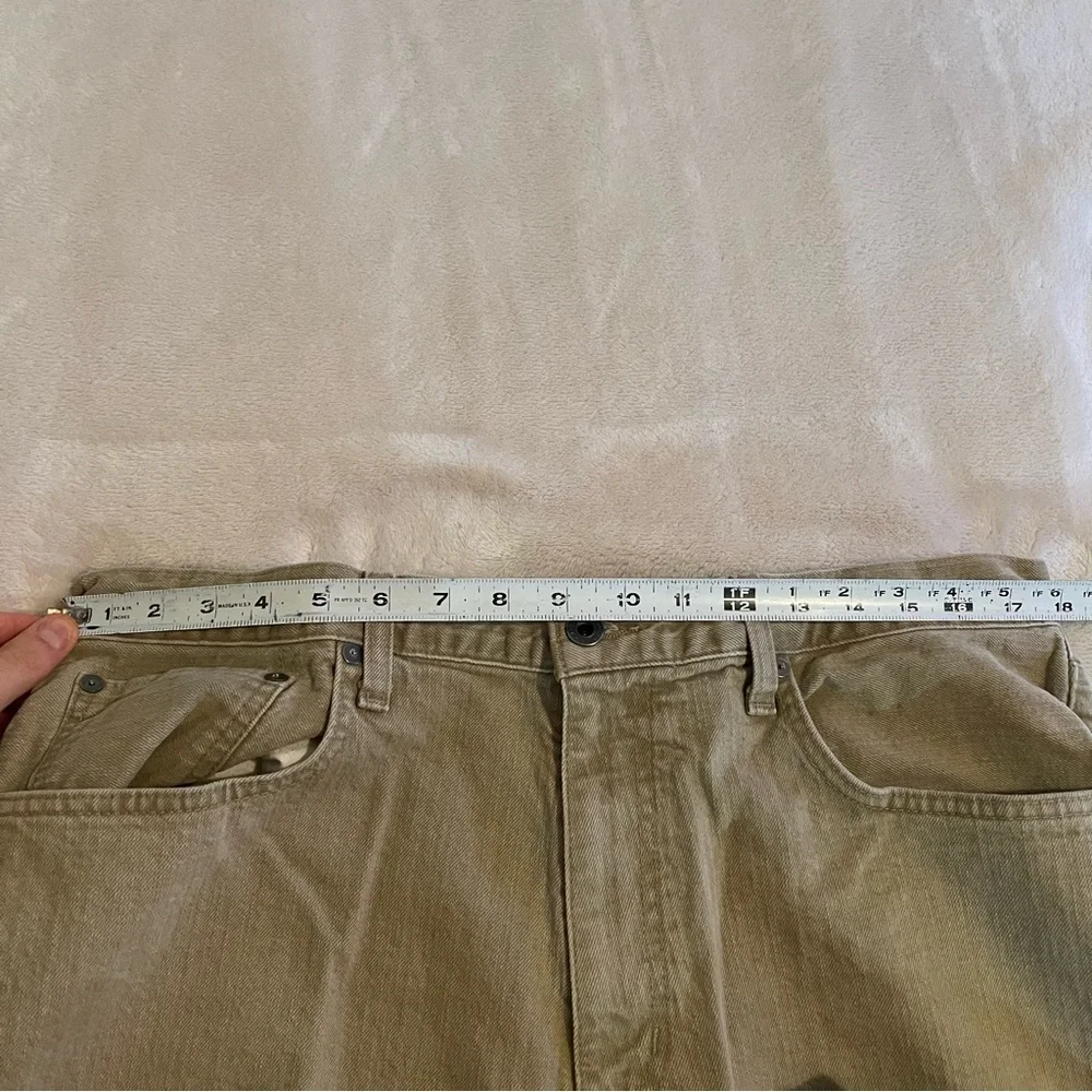 Vintage Eddie Bauer Jeans Men 38x30‎ Beige Straight Leg Baggy Outdoors (36x29)